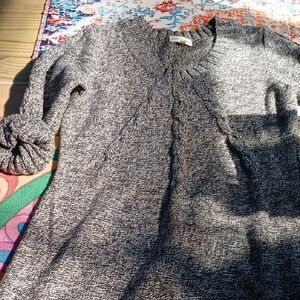 Fashion Bug Gray Cable-Knit Scoop Neck Sweater